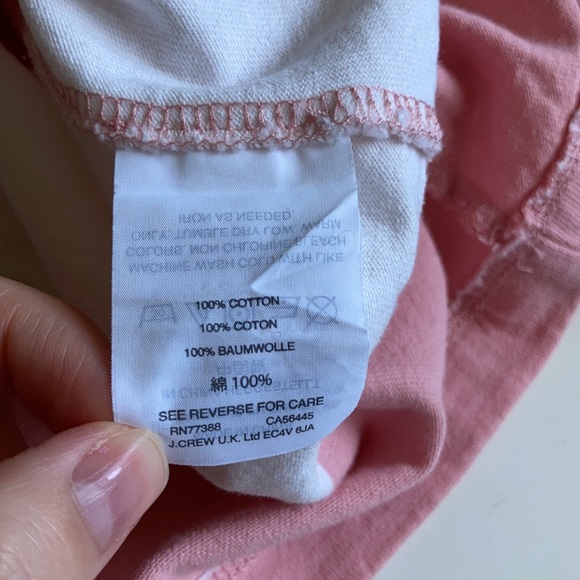 SOLD - LIKE NEW Madewell Pink & White Boxy Boatneck Top - Picture 4 of 5